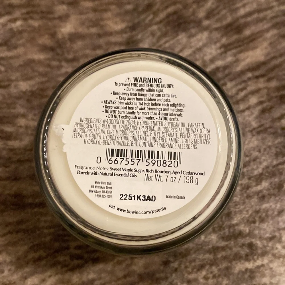 Bath & Body Works 1 Wick Candle‎ Merry Maple Bourbon - Picture 2 of 3